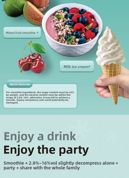 Home Snow Melter Ice Cream Slush Machine 