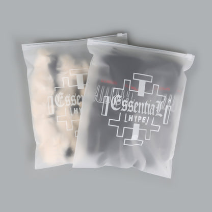Biodegradable CPE Frosted Semi-Transparent Zipper Mailer Bag Clothing Towel Packaging Self-Sealing Plastic Clothes Zipper Bag