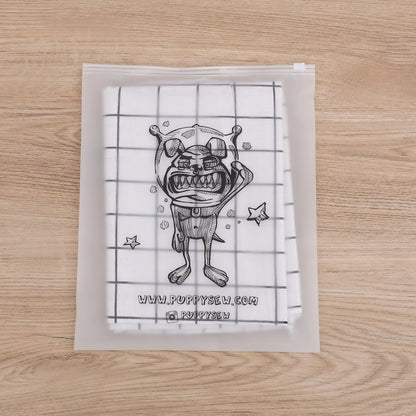 Biodegradable CPE Frosted Semi-Transparent Zipper Mailer Bag Clothing Towel Packaging Self-Sealing Plastic Clothes Zipper Bag