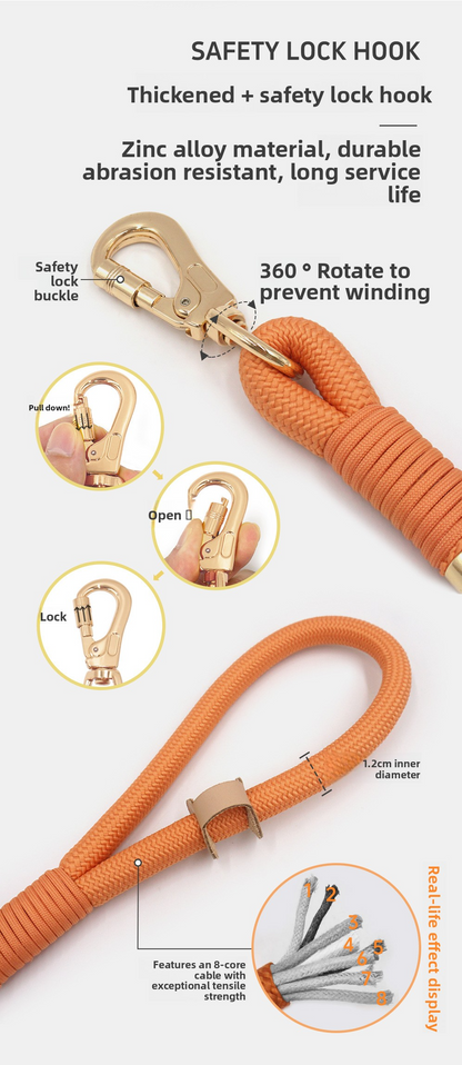 French-style elegant and simple pet leash in 18 colors, suitable for your daily outings with your pet