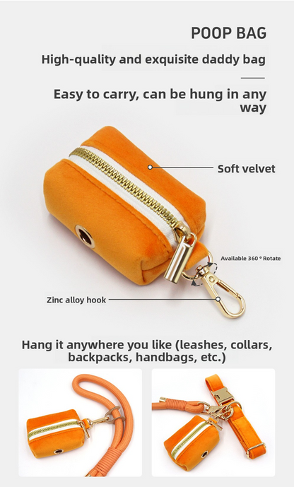 French-style elegant and simple pet leash in 18 colors, suitable for your daily outings with your pet