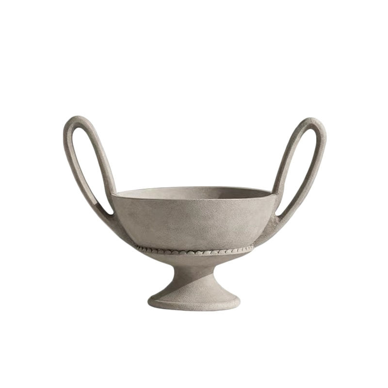 French Resin Double-Eared Artistic Fruit Tray Perfect for Vintage Coffee Tables