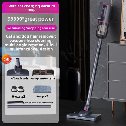 Wireless Home Vacuum with Strong Suction for Carpet Pet Hair Cleaning
