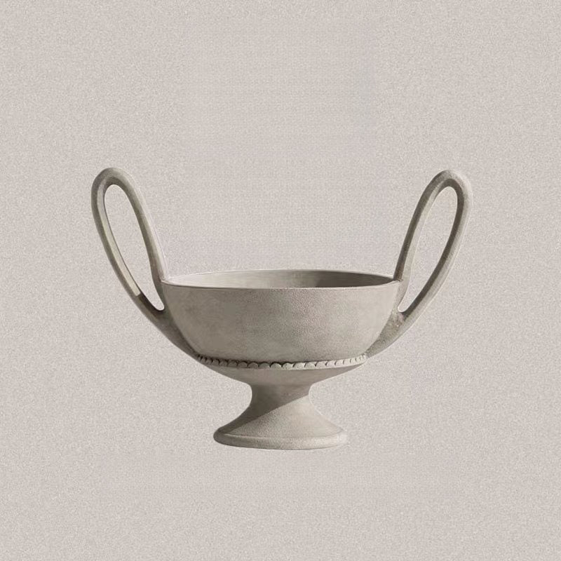 French Resin Double-Eared Artistic Fruit Tray Perfect for Vintage Coffee Tables