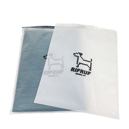 Biodegradable CPE Frosted Semi-Transparent Zipper Mailer Bag Clothing Towel Packaging Self-Sealing Plastic Clothes Zipper Bag