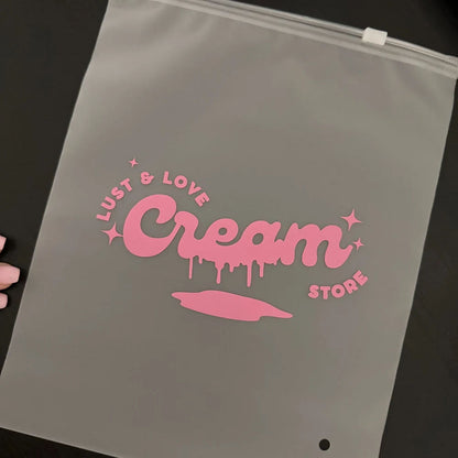 Biodegradable CPE Frosted Semi-Transparent Zipper Mailer Bag Clothing Towel Packaging Self-Sealing Plastic Clothes Zipper Bag