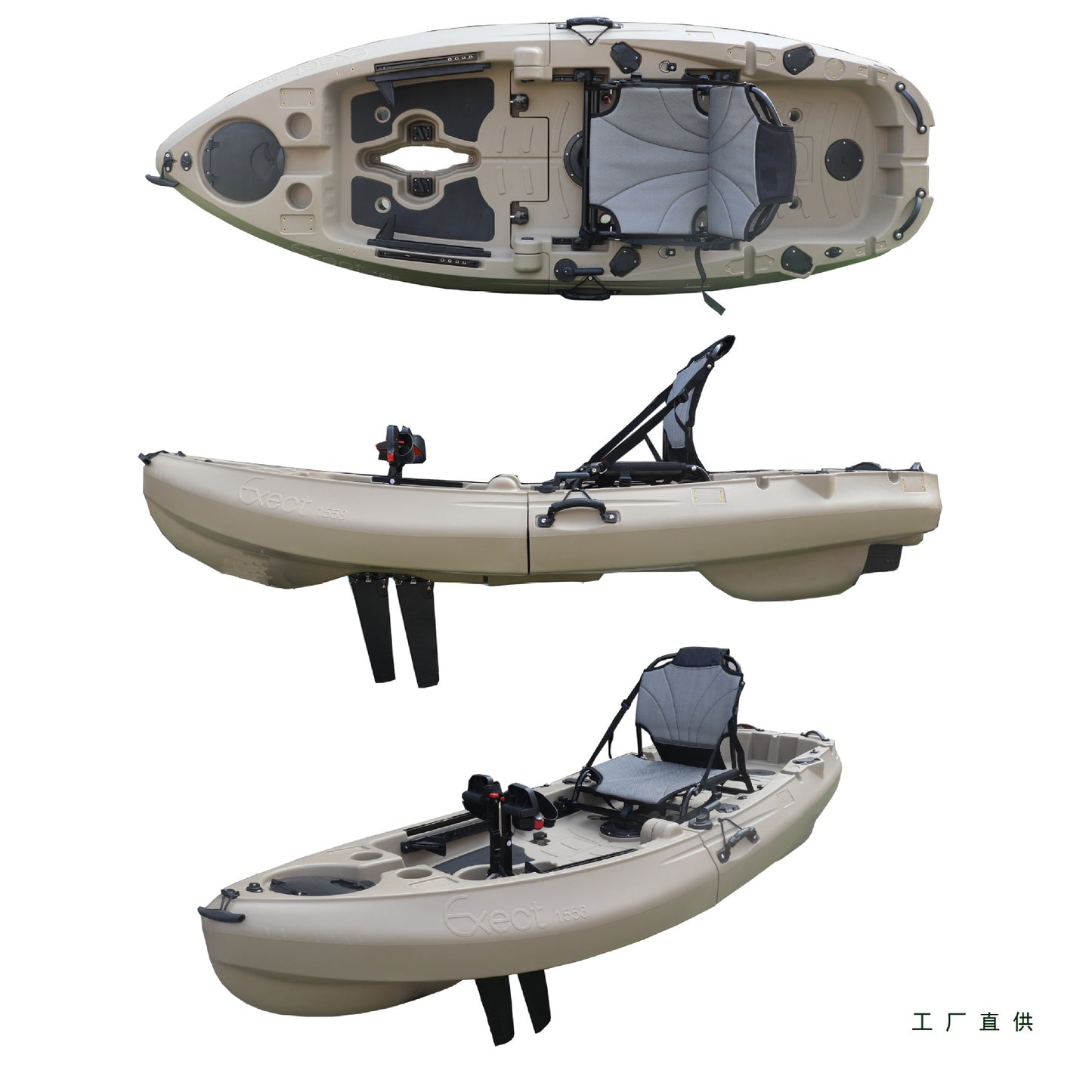 Foldable Portable Kayak for Solo Fishing and Kayaking