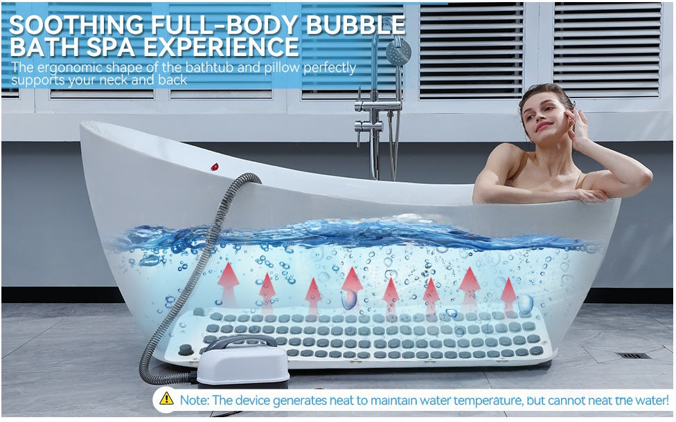 Home Surfing Massage Bath Mat SPA Hydrotherapy Machine Bathtub Bubble Maker Non Slip Full Body Massager