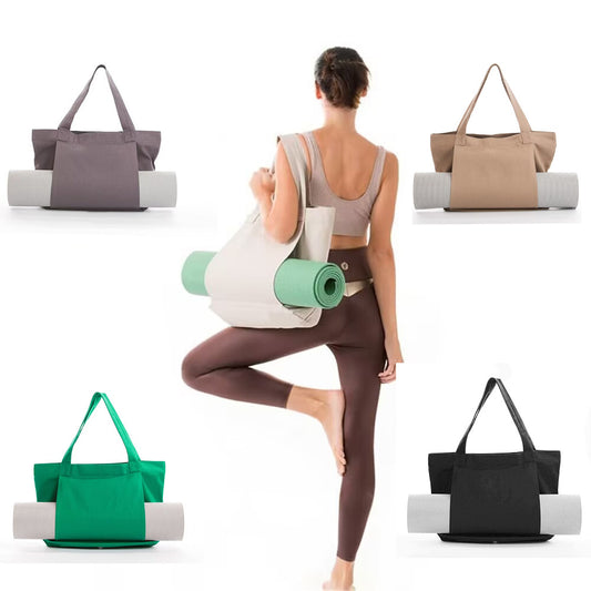Yoga Pilates Mat Canvas Carry Bag for Outdoor Fitness Travel
