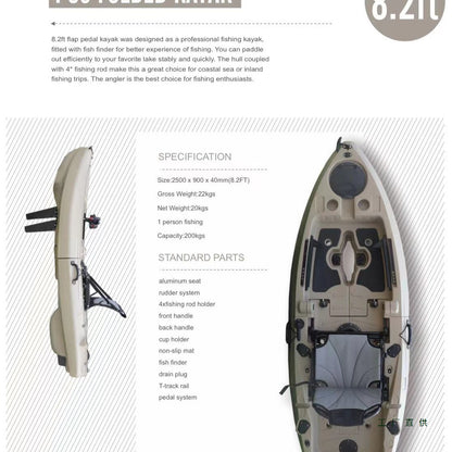 Foldable Portable Kayak for Solo Fishing and Kayaking