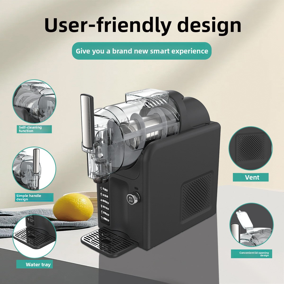 Home Snow Melter Ice Cream Slush Machine 