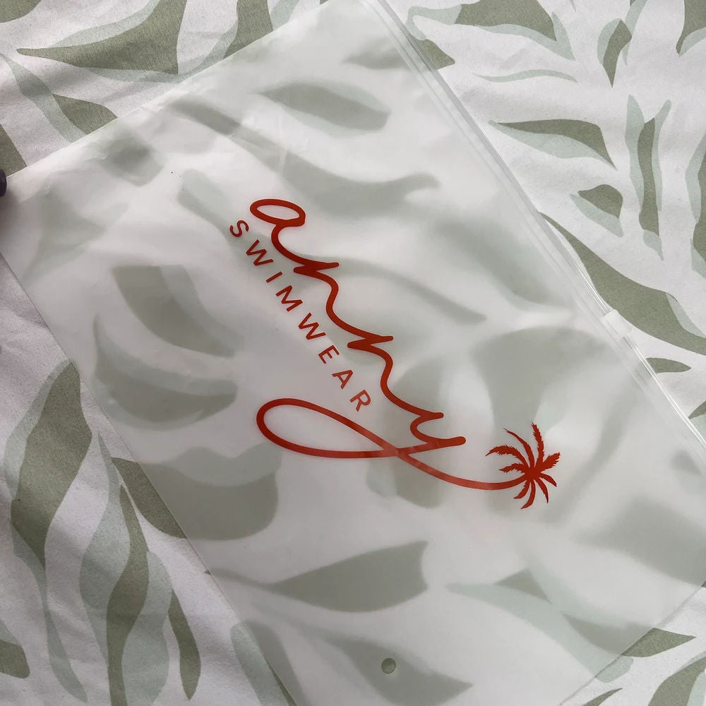 Biodegradable CPE Frosted Semi-Transparent Zipper Mailer Bag Clothing Towel Packaging Self-Sealing Plastic Clothes Zipper Bag