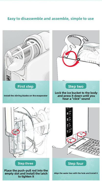 Home Snow Melter Ice Cream Slush Machine 