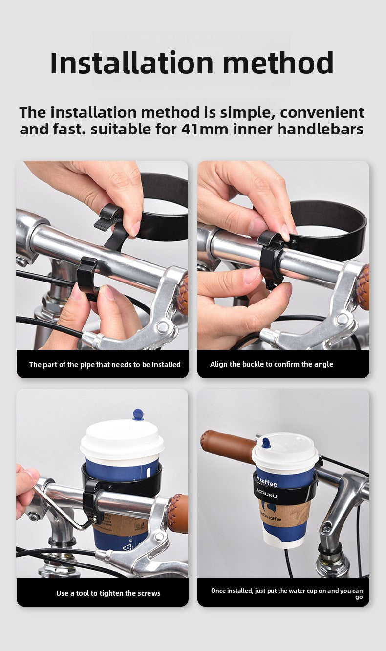 Bicycle Aluminum Frame Cup Holder for Coffee Tea on Mountain Road Bikes