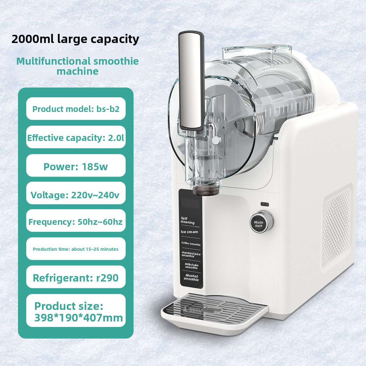 Home Snow Melter Ice Cream Slush Machine 