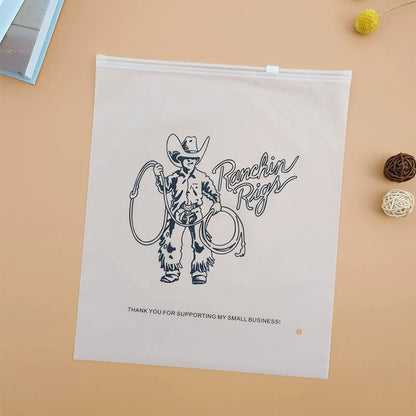 Biodegradable CPE Frosted Semi-Transparent Zipper Mailer Bag Clothing Towel Packaging Self-Sealing Plastic Clothes Zipper Bag