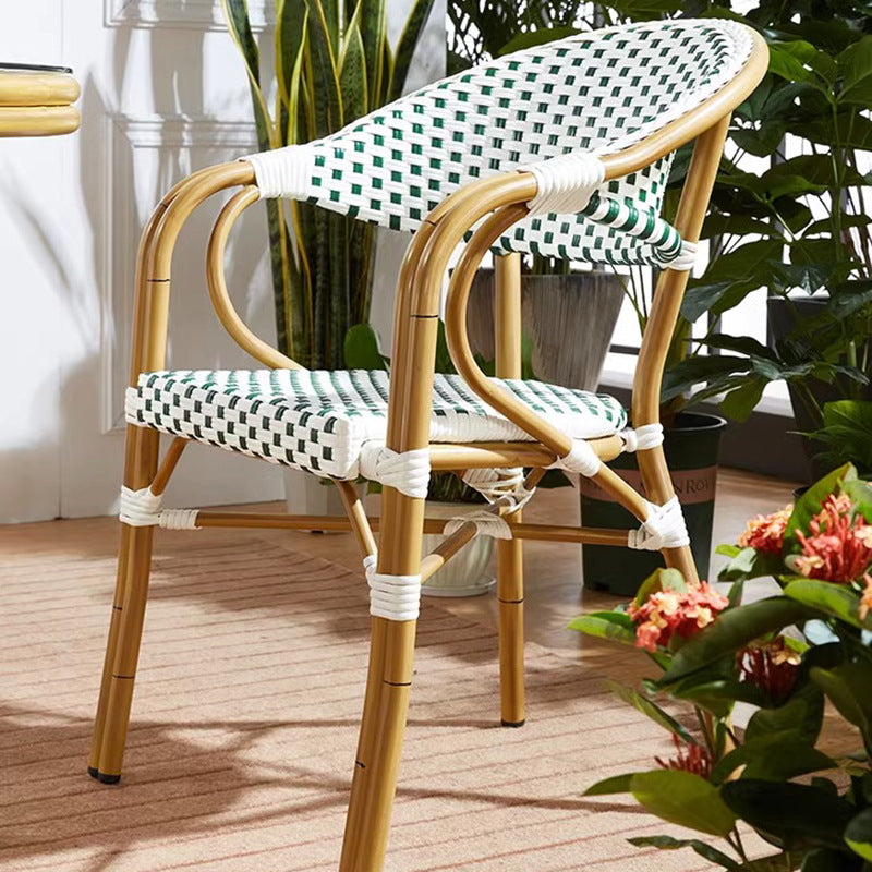 Modern Waterproof Rattan Furniture Set For French Cafe Outdoor Patio Balcony Garden Indoor Use