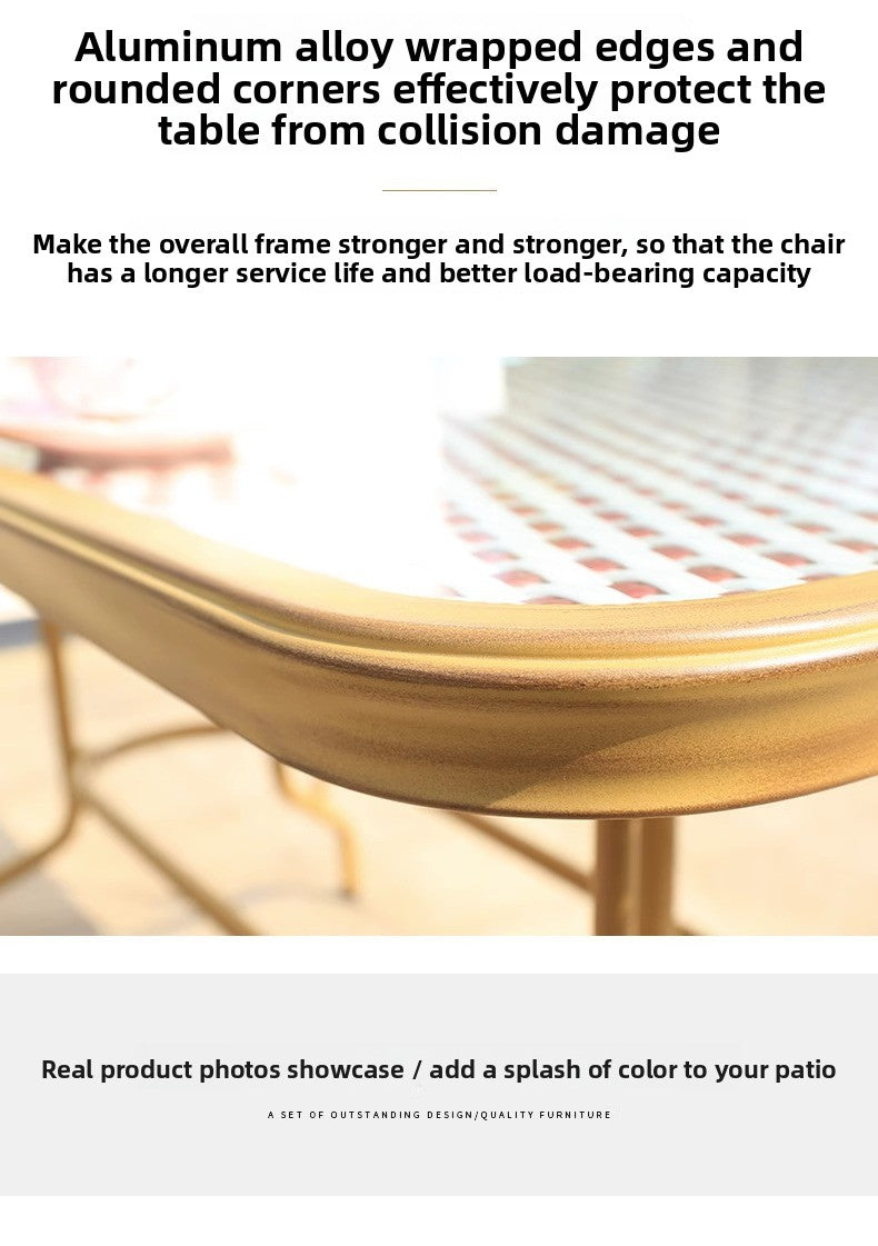 Modern Waterproof Rattan Furniture Set For French Cafe Outdoor Patio Balcony Garden Indoor Use