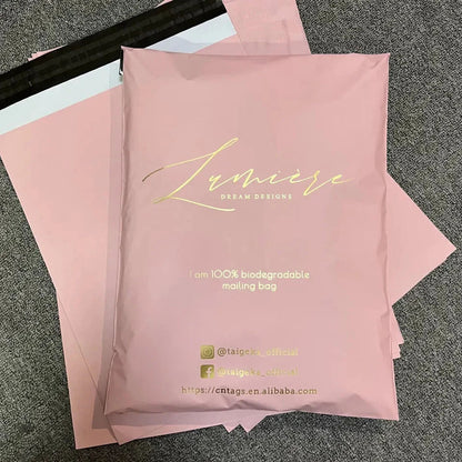 Customized Pink Courier Bags Wholesale Thickened Waterproof Logistics Self-Adhesive Bags