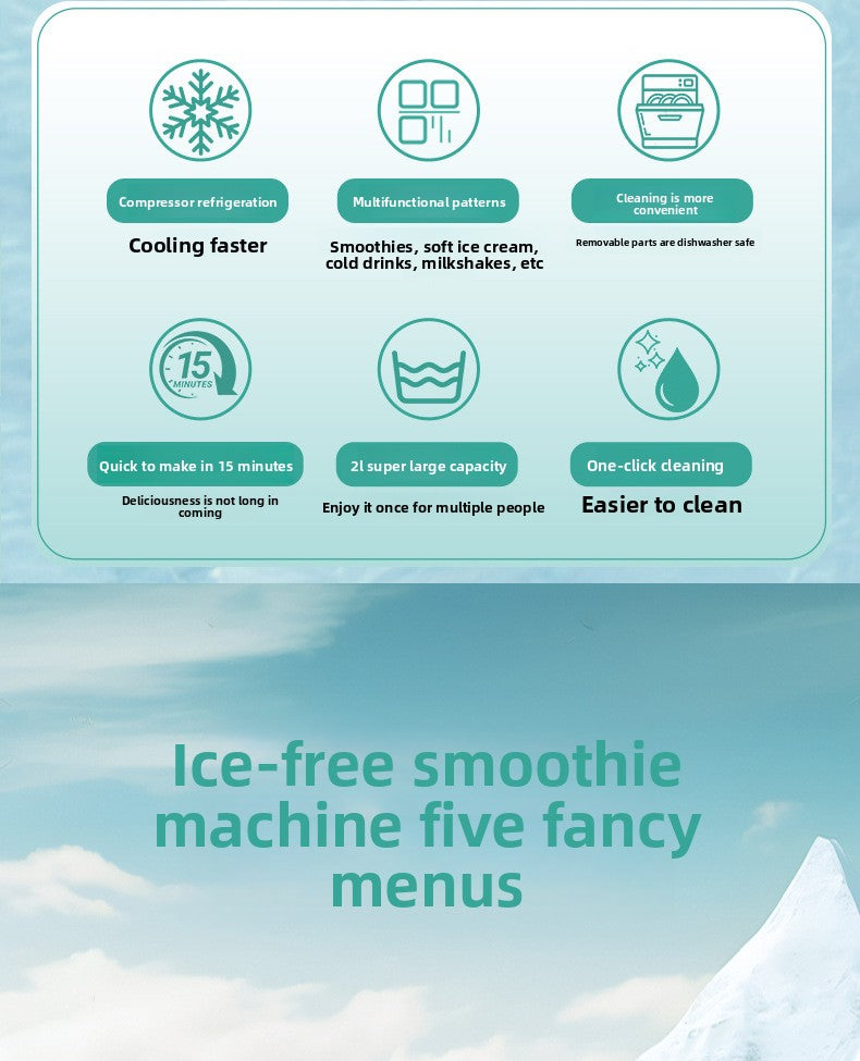 Home Snow Melter Ice Cream Slush Machine 