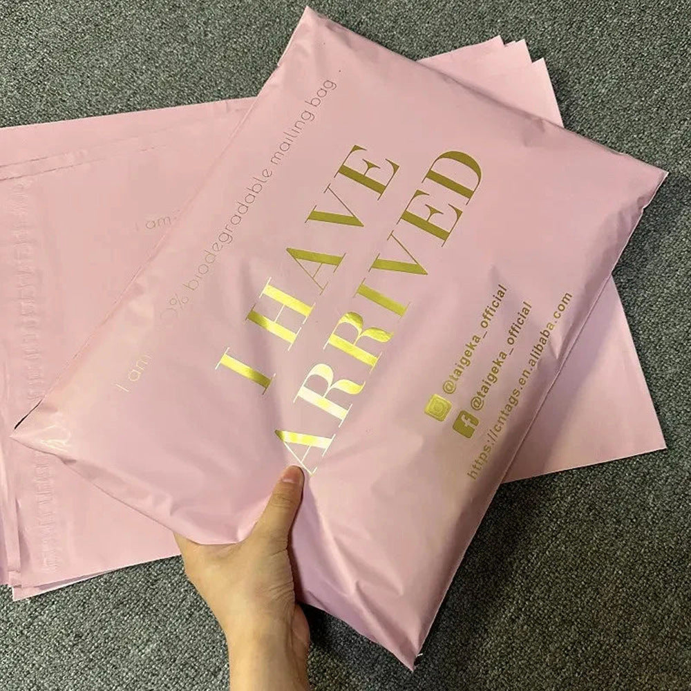 Customized Pink Courier Bags Wholesale Thickened Waterproof Logistics Self-Adhesive Bags