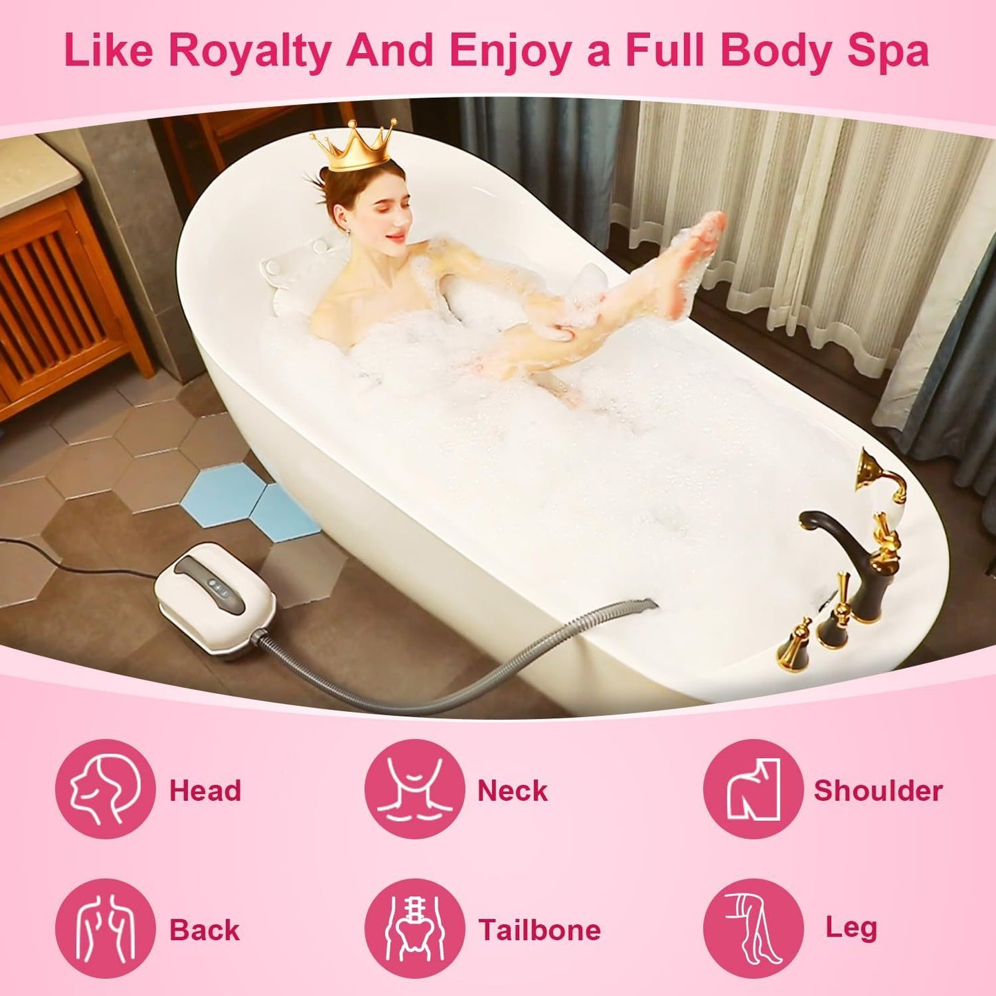 Home Surfing Massage Bath Mat SPA Hydrotherapy Machine Bathtub Bubble Maker Non Slip Full Body Massager