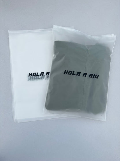 Biodegradable CPE Frosted Semi-Transparent Zipper Mailer Bag Clothing Towel Packaging Self-Sealing Plastic Clothes Zipper Bag