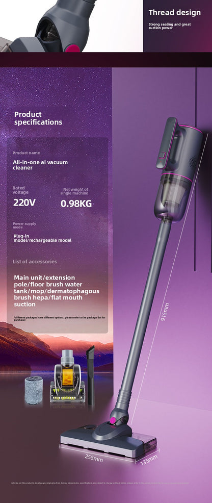 Wireless Home Vacuum with Strong Suction for Carpet Pet Hair Cleaning