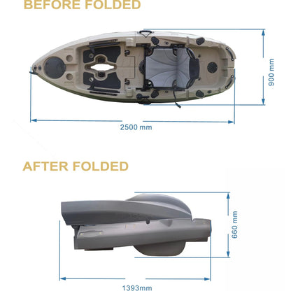 Foldable Portable Kayak for Solo Fishing and Kayaking