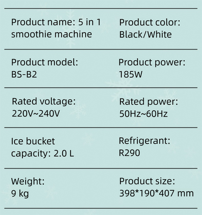 Home Snow Melter Ice Cream Slush Machine 
