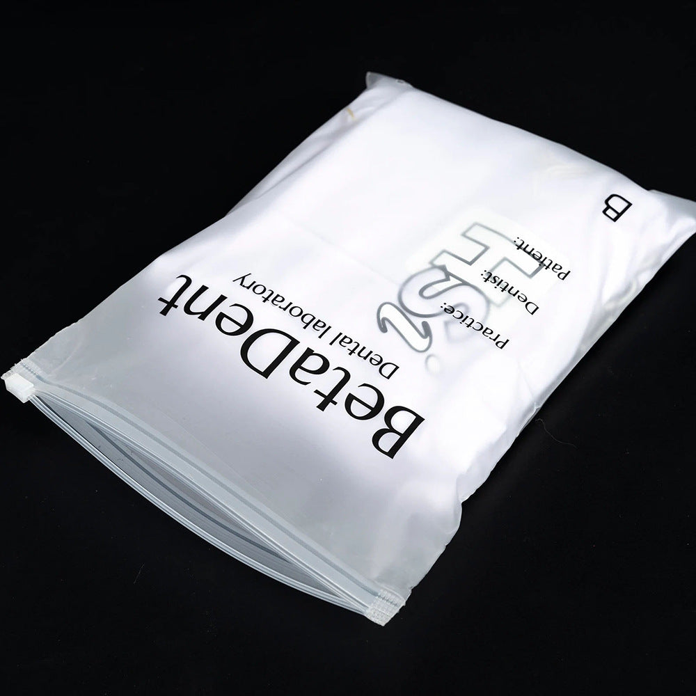 Biodegradable CPE Frosted Semi-Transparent Zipper Mailer Bag Clothing Towel Packaging Self-Sealing Plastic Clothes Zipper Bag