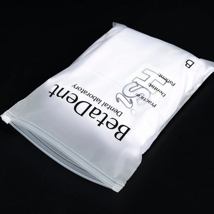 Biodegradable CPE Frosted Semi-Transparent Zipper Mailer Bag Clothing Towel Packaging Self-Sealing Plastic Clothes Zipper Bag