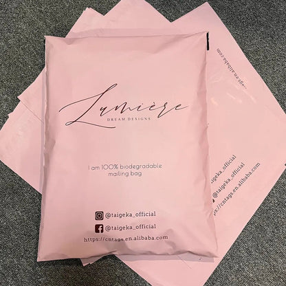 Customized Pink Courier Bags Wholesale Thickened Waterproof Logistics Self-Adhesive Bags
